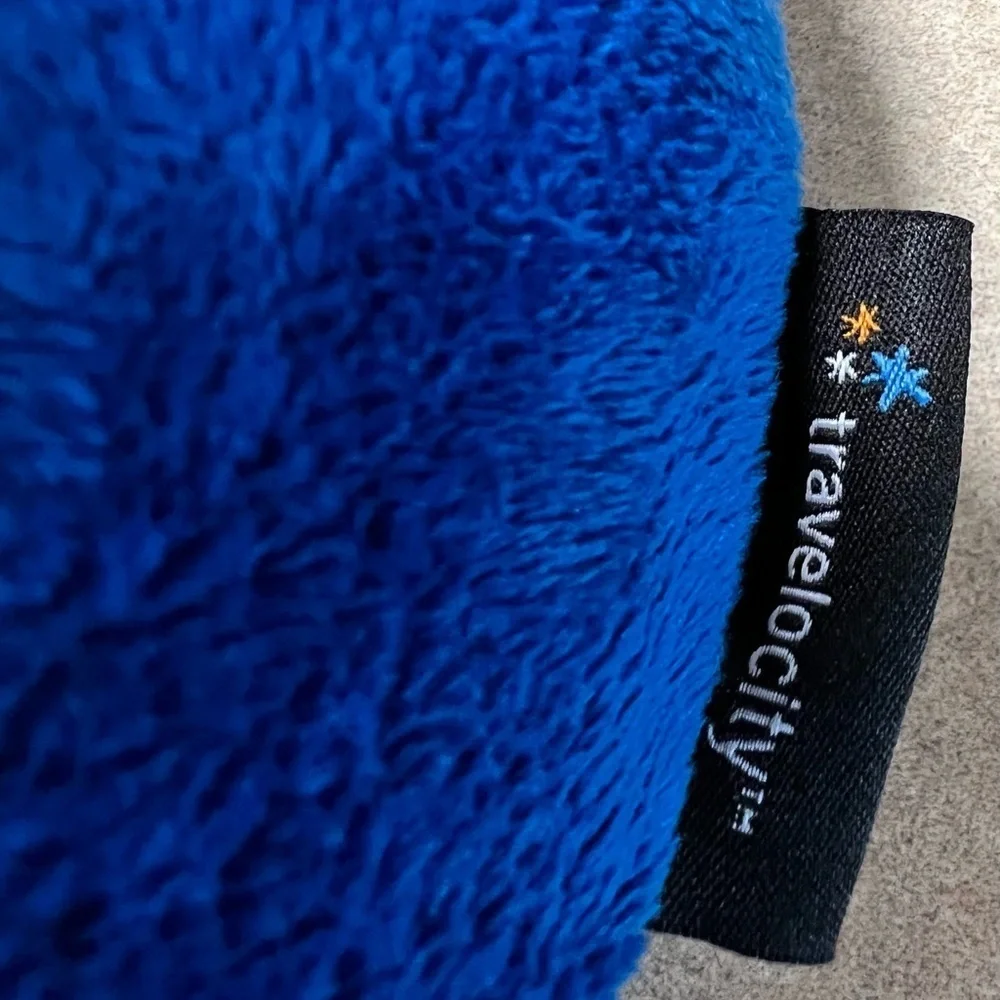 Velocity Plush Royal Blue Travel Pillow